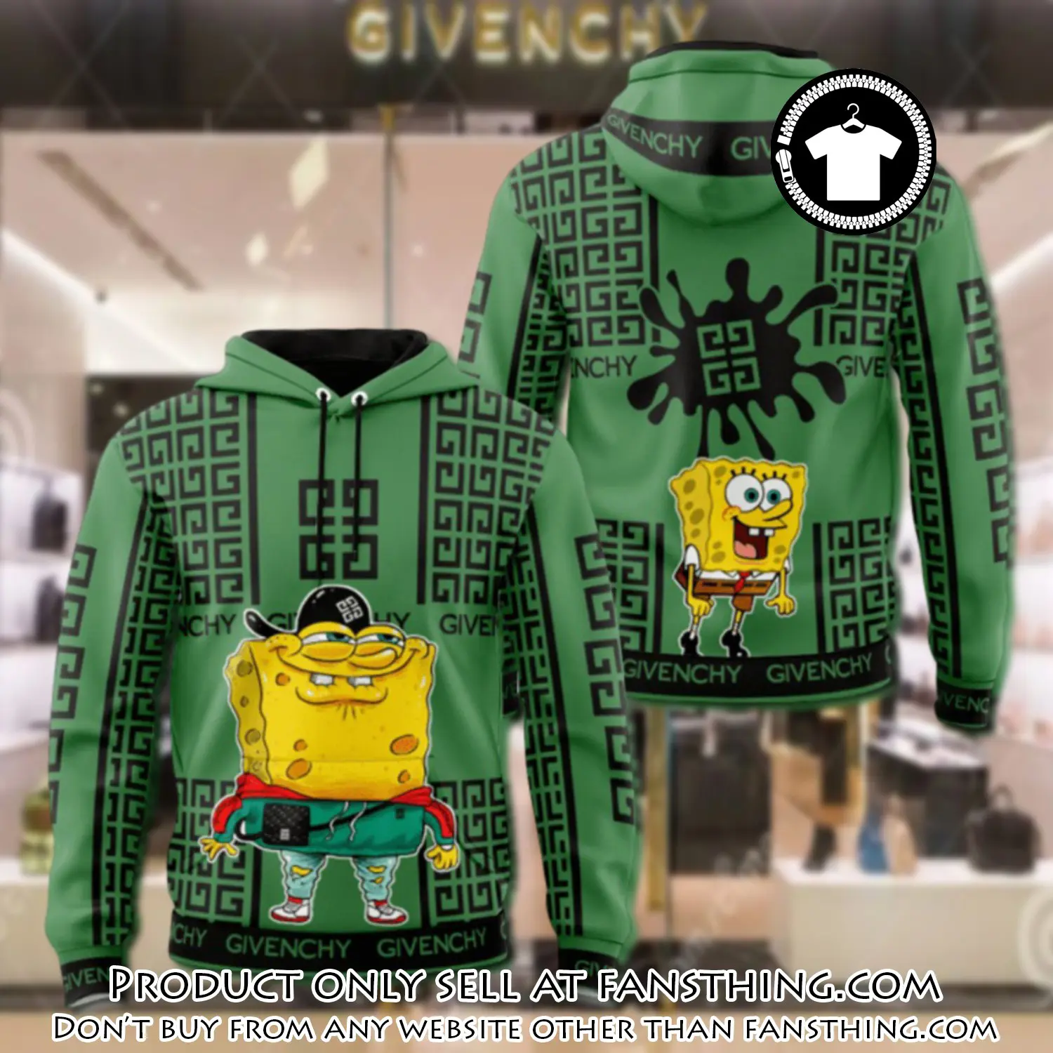 Givenchy spongebob unisex hoodie luxury brand gifts  jh2039 fst5459661